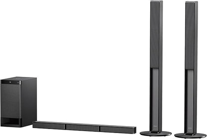 SONY HT-RT4 5.1Ch 600W Smart Bluetooth Sound Bar with Active Subwoofer and Wired Tallboy speakers - Foreign Used