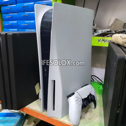 Sony PlayStation 5 (PS5) Standard Game Console with 825GB SSD, DualSense Controller and 5 Game Titles - Foreign Used 