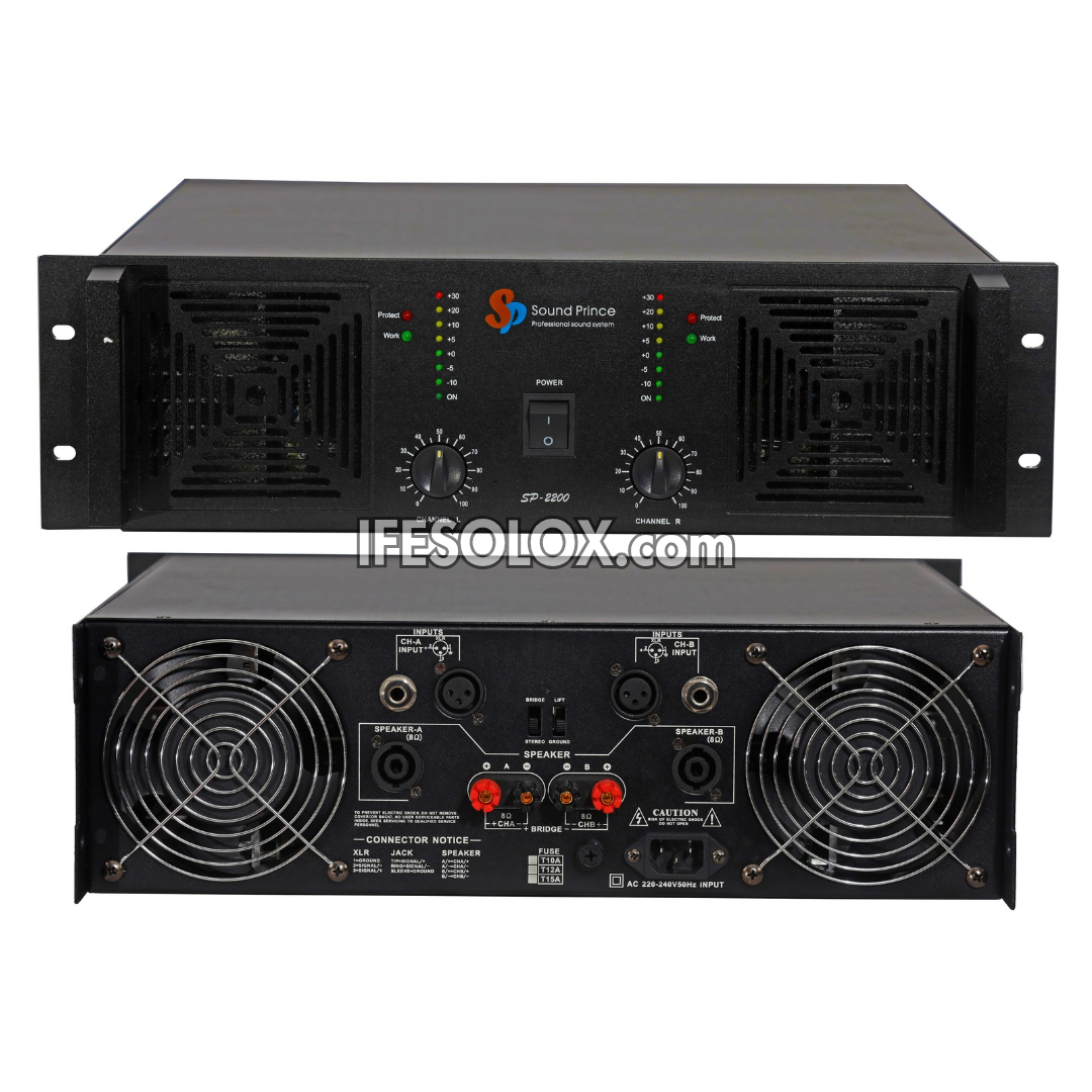 Sound Prince SP-2200 Professional 2000W Stereo Power Amplifier - Brand New