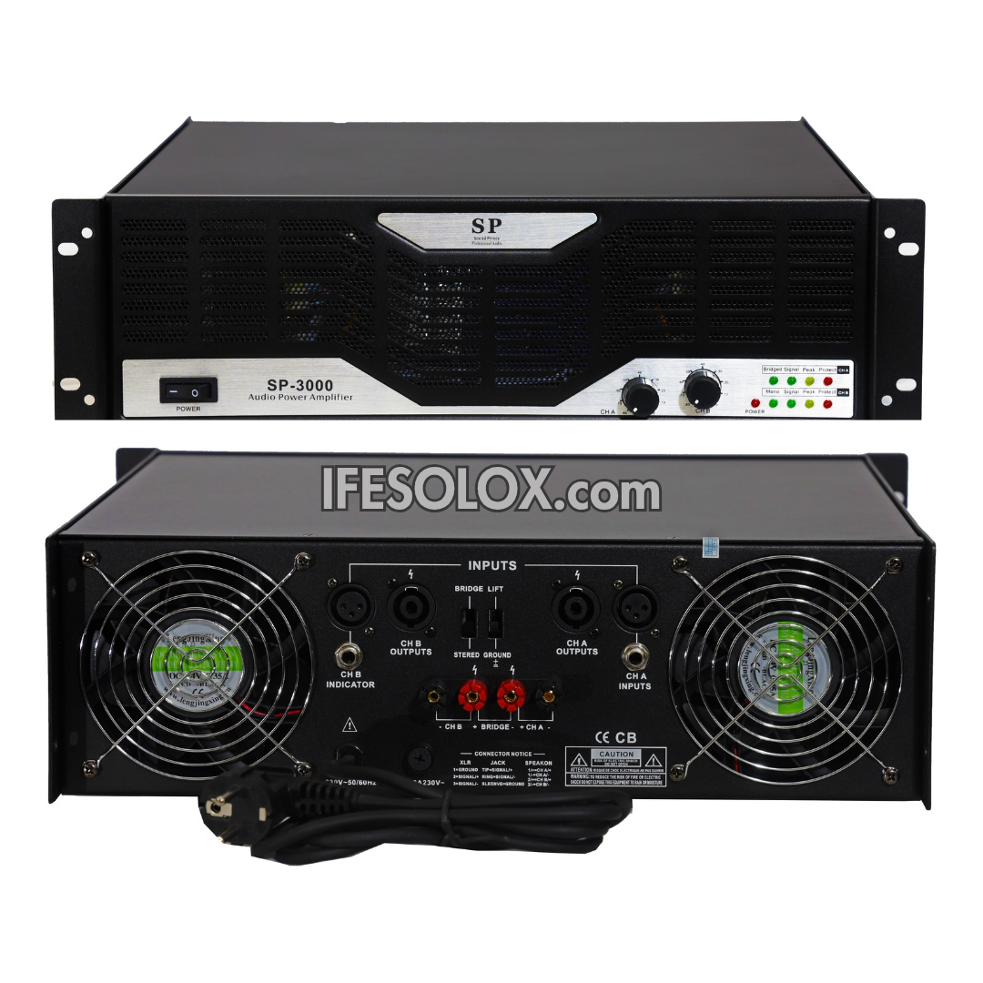 Sound Prince SP-3000 Professional 3000W Stereo Power Amplifier - Brand New