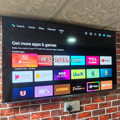 TCL 50 inch 50C715 Android Smart True 4K UHD HDR10 Frameless QLED TV (WiFi, Miracast, Bluetooth) - Foreign Used