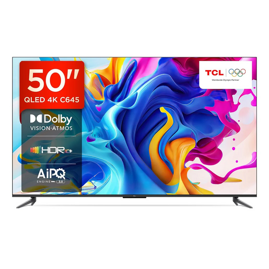 TCL 50 inch QLED 50C645 Android Smart Quantum HDR 4K UHD QLED Google TV (Chromecast, Google Play Store) - Brand New