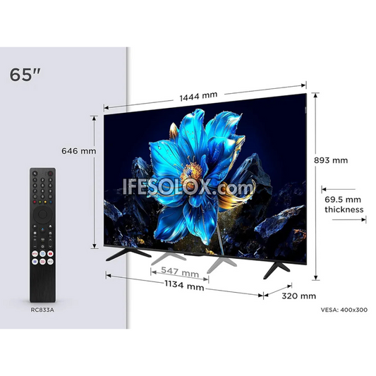 TCL 65 inch QLED 65P7K Android Smart Quantum HDR 4K UHD QLED Google TV (Chromecast, Google Play Store) - Brand New