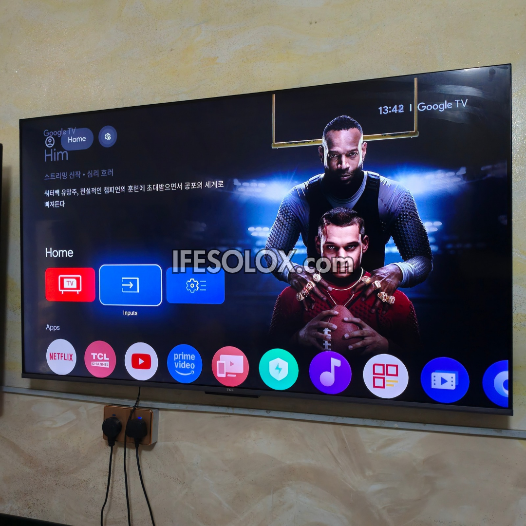 TCL 55 inch 55P635 Google Smart 4K UHD HDR10 TV (WiFi, Chromecast, Bluetooth) - Foreign Used