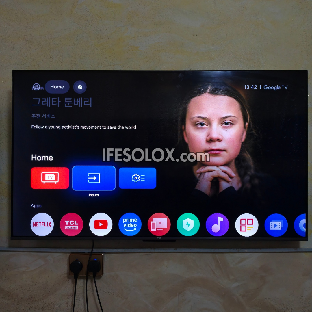 TCL 55 inch 55P635 Google Smart 4K UHD HDR10 TV (WiFi, Chromecast, Bluetooth) - Foreign Used