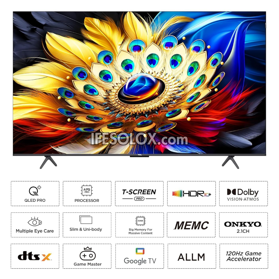 TCL 55 inch QLED Pro 55C655 Android Smart Quantum HDR 4K UHD QLED Google TV (Chromecast, Google Play Store) - Brand New