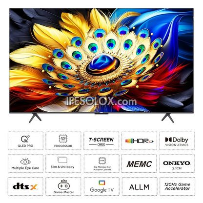 TCL 55 inch QLED Pro 55C655 Android Smart Quantum HDR 4K UHD QLED Google TV (Chromecast, Google Play Store) - Brand New