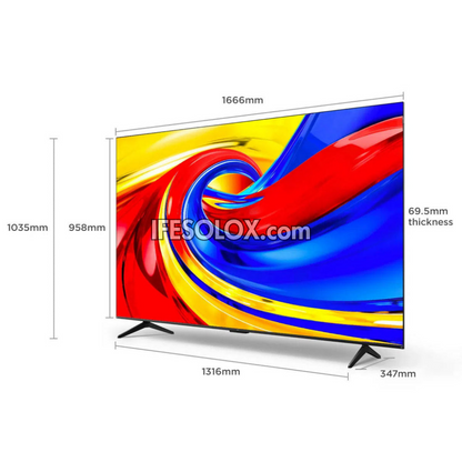 TCL 75 inch QLED 75T6D Google Smart Quantum HDR 4K UHD QLED Google TV (Chromecast, Google Play Store) - Brand New