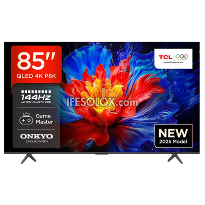 TCL 85 inch QLED 85P8K Android Smart Quantum HDR 4K UHD QLED Google TV (Chromecast, Google Play Store) - Brand New