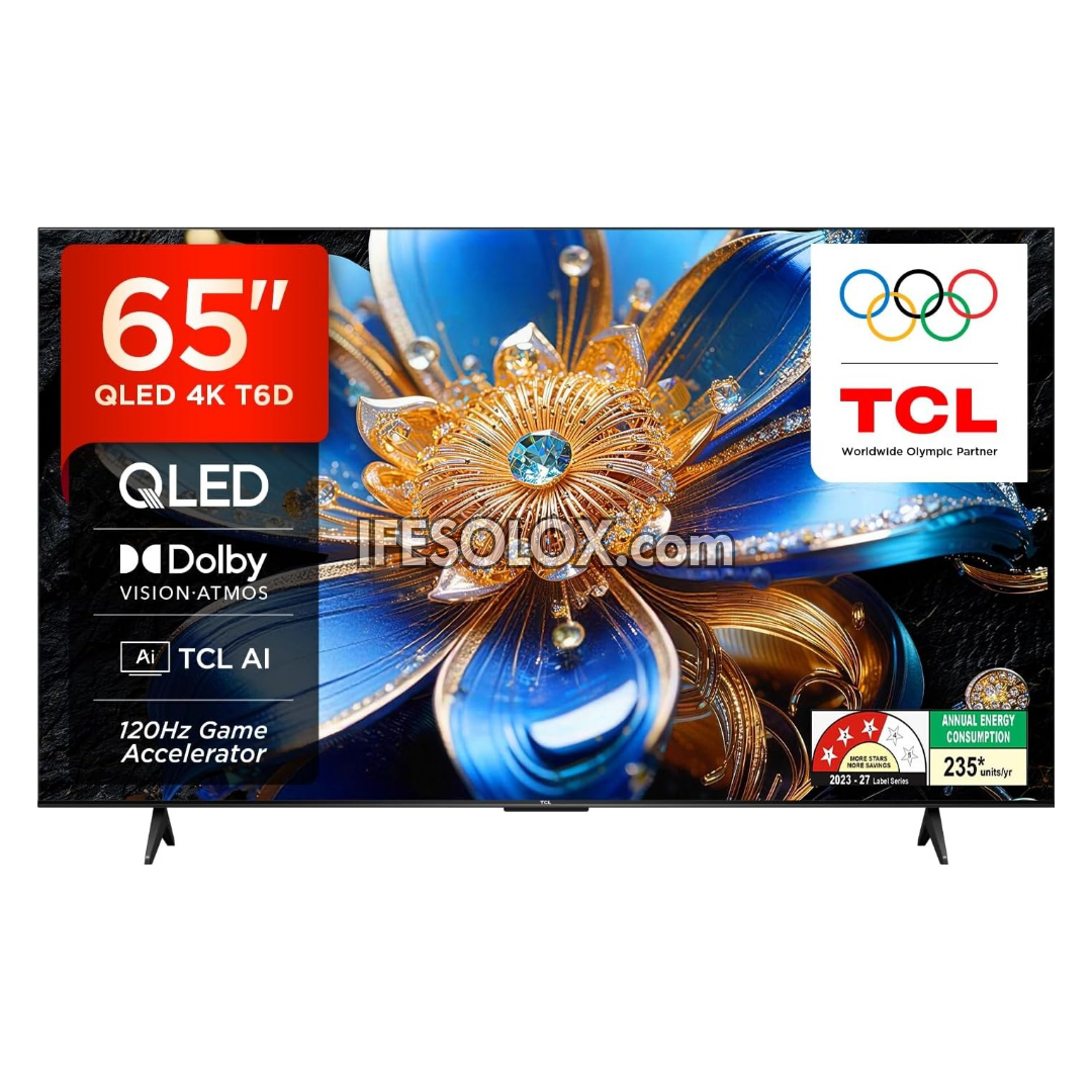 TCL 65 inch 2026 QLED 65T6D Google Smart Quantum HDR 4K UHD QLED Google TV (Chromecast, Google Play Store) - Brand New