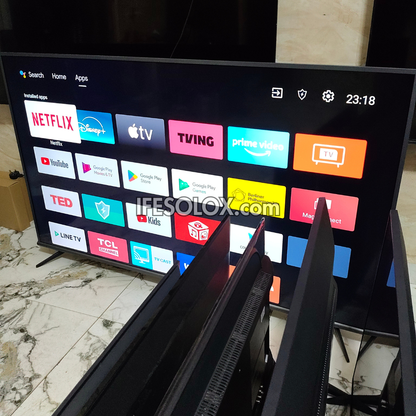 TCL 65 inch 65P8M Android Smart 4K UHD HDR10 TV (Bluetooth, WiFi, Chromecast, Google Play Store) - Foreign Used
