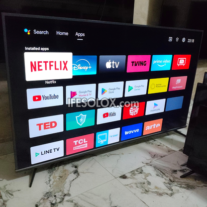 TCL 65 inch 65P8M Android Smart 4K UHD HDR10 TV (Bluetooth, WiFi, Chromecast, Google Play Store) - Foreign Used