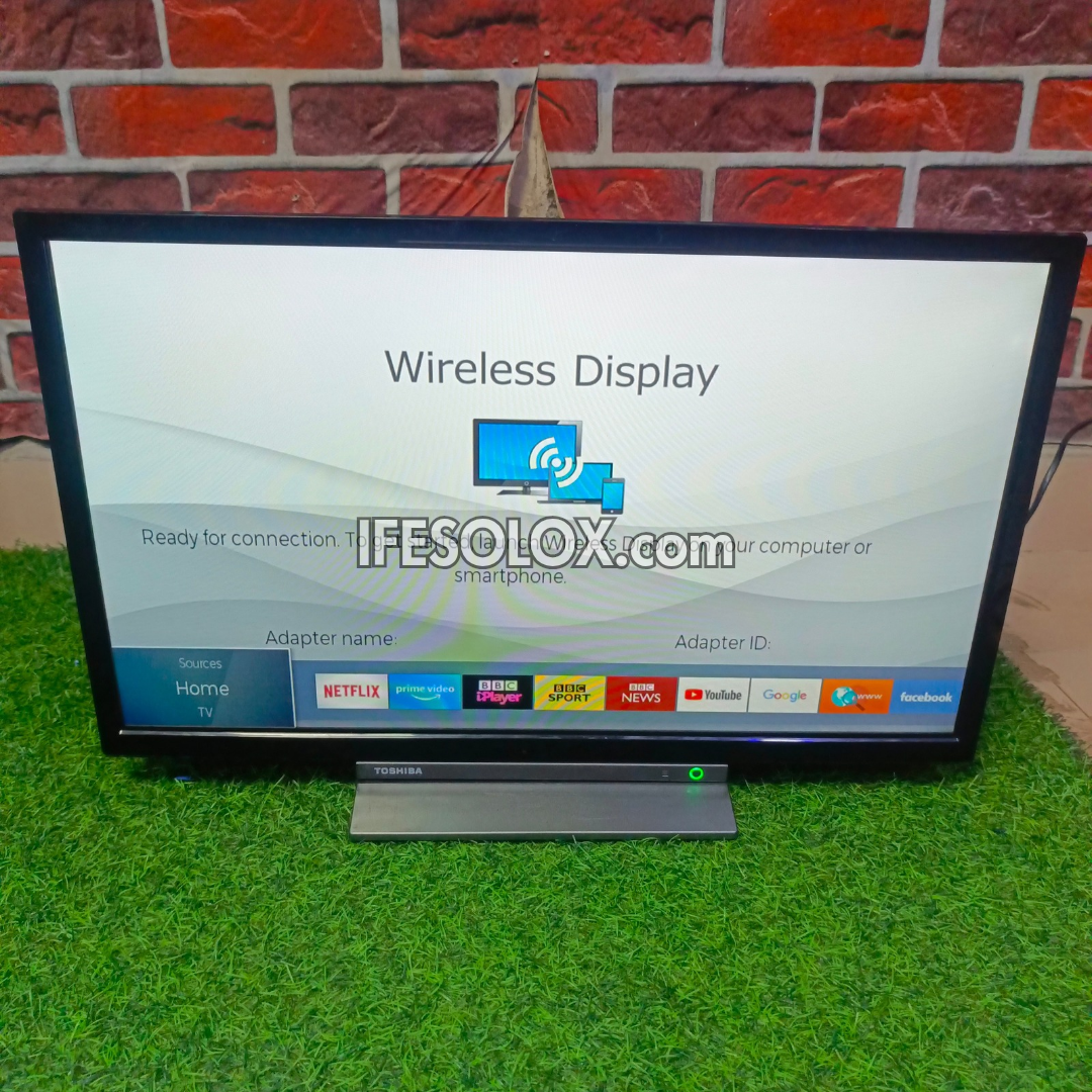 TOSHIBA 24 Inch Smart Full HD LED TV (Built-in WiFi, Screen Mirroring, Netflix, YouTube) - Foreign Used