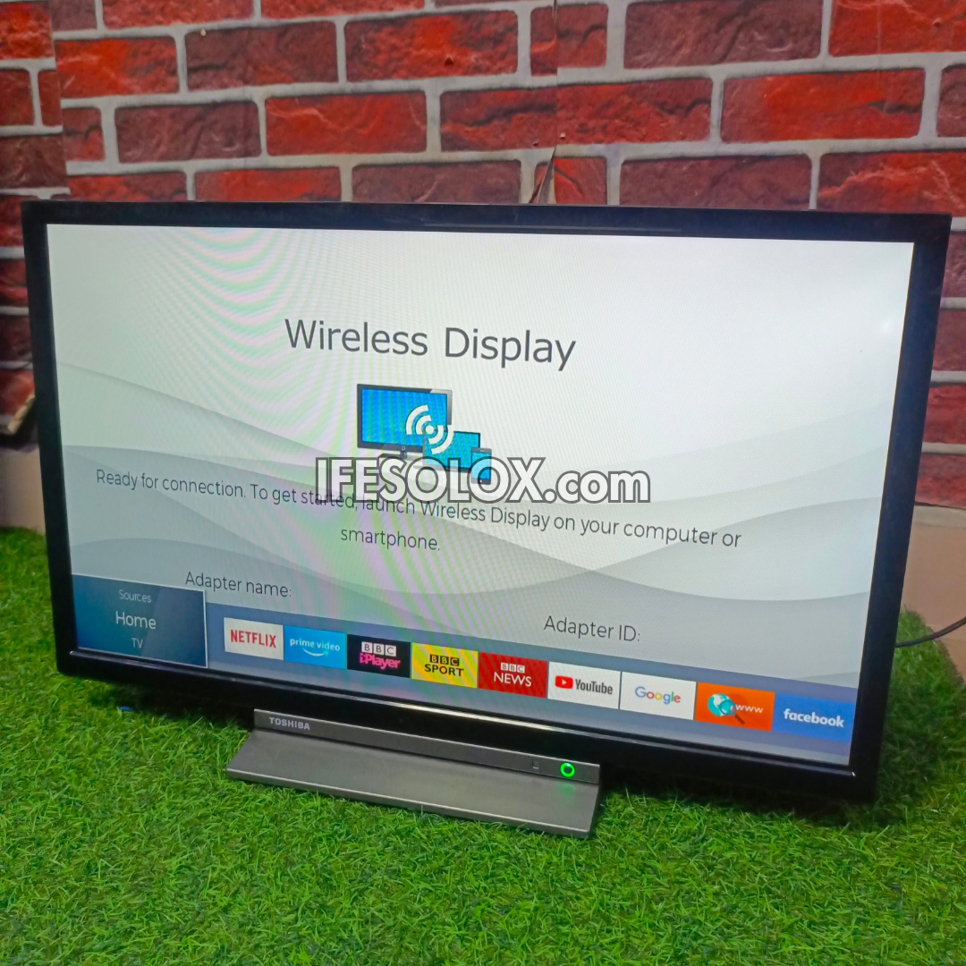 TOSHIBA 24 Inch Smart Full HD LED TV (Built-in WiFi, Screen Mirroring, Netflix, YouTube) - Foreign Used