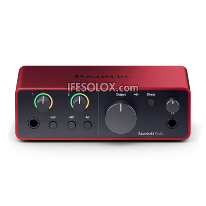 Focusrite Scarlett Solo 4th Gen USB Audio Interface for Instrumentalists, Vocalists, Producers, - Brand New