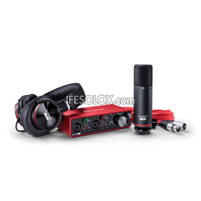 Focusrite Scarlett 2i2 3rd Gen Studio with USB Audio Interface, Headphone, Microphone & XLR Cable - Brand New