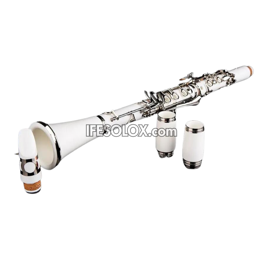 White Silver Clarinet for Beginners, Professionals and Concerts - Brand New