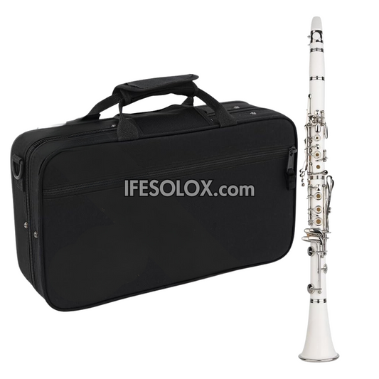 White Silver Clarinet for Beginners, Professionals and Concerts - Brand New