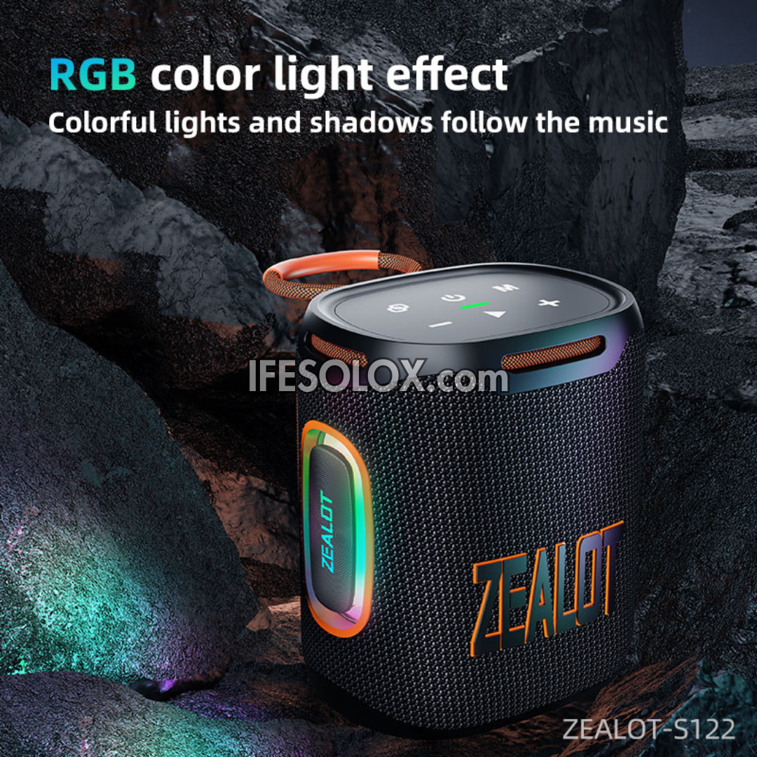 ZEALOT S122 25W Portable Bluetooth MP3 Speaker with 6000mAh, IPX6 Waterproof - Brand New