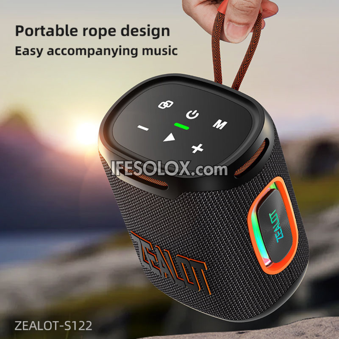 ZEALOT S122 25W Portable Bluetooth MP3 Speaker with 6000mAh, IPX6 Waterproof - Brand New