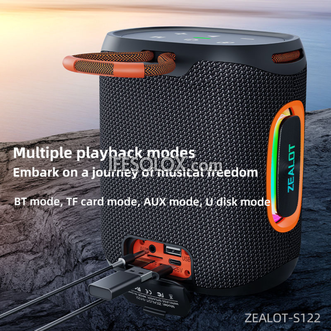 ZEALOT S122 25W Portable Bluetooth MP3 Speaker with 6000mAh, IPX6 Waterproof - Brand New