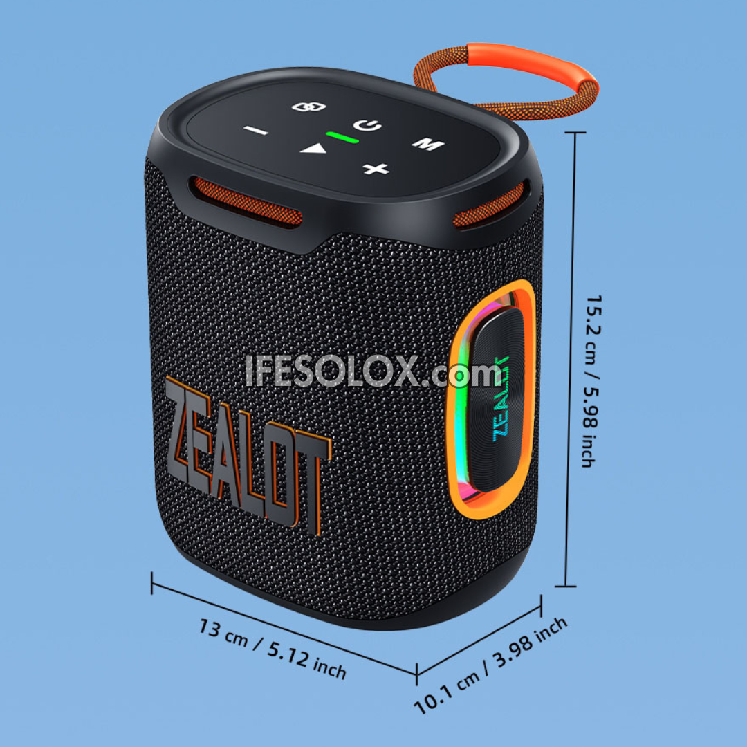 ZEALOT S122 25W Portable Bluetooth MP3 Speaker with 6000mAh, IPX6 Waterproof - Brand New
