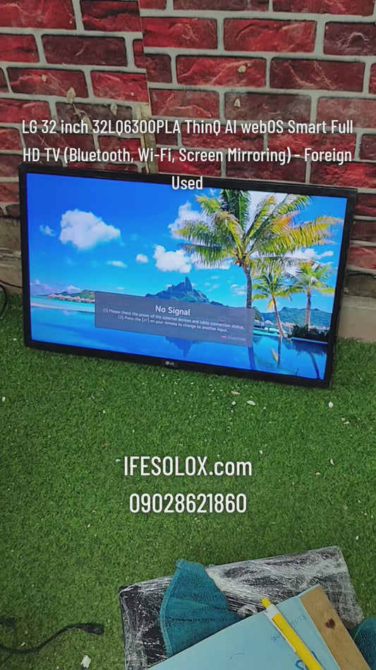 LG 32 Inch 32LQ6300PLA ThinQ AI webOS Smart Full HD TV (Bluetooth, WiFi, Satellite) - Foreign Used