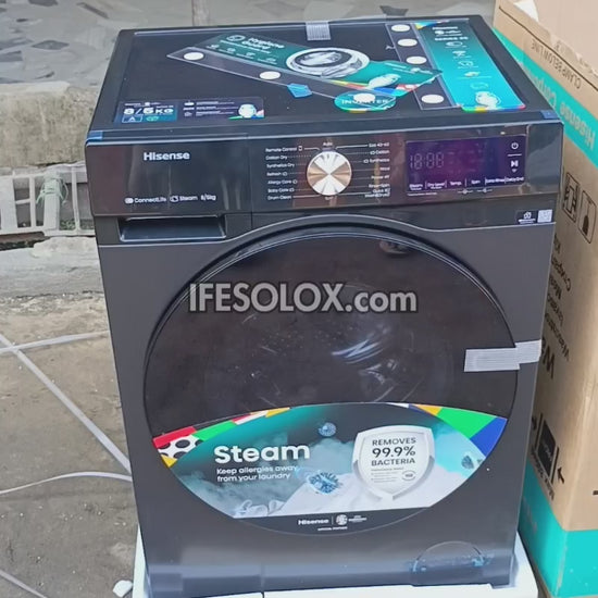 Hisense WD3S8043BT 8kg Washer and 5kg Dryer Front Load Automatic Smart Inverter Washing Machine - Brand New