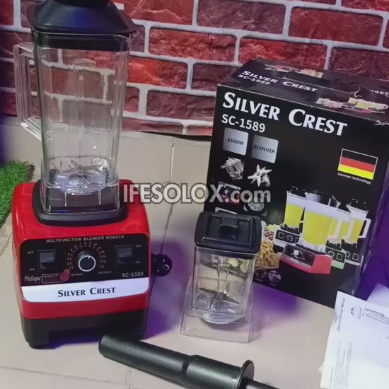 Silver Crest SC-1589 2Liters 4,500Watts High-speed 2-in-1 Power Blender - Brand New