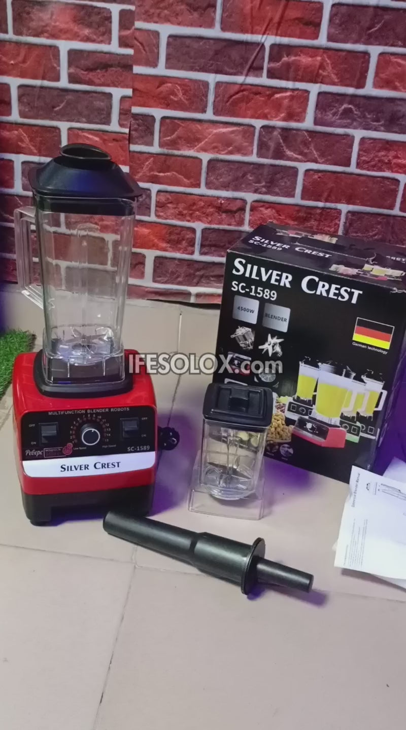 Silver Crest SC-1589 2Liters 4,500Watts High-speed 2-in-1 Power Blender - Brand New