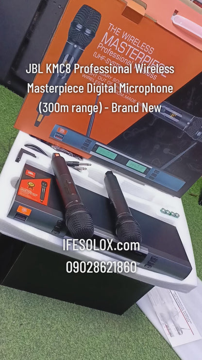 JBL KMC8 Microphone numérique professionnel sans fil multicanal double (2 voies) (portée 300 m) - Tout neuf