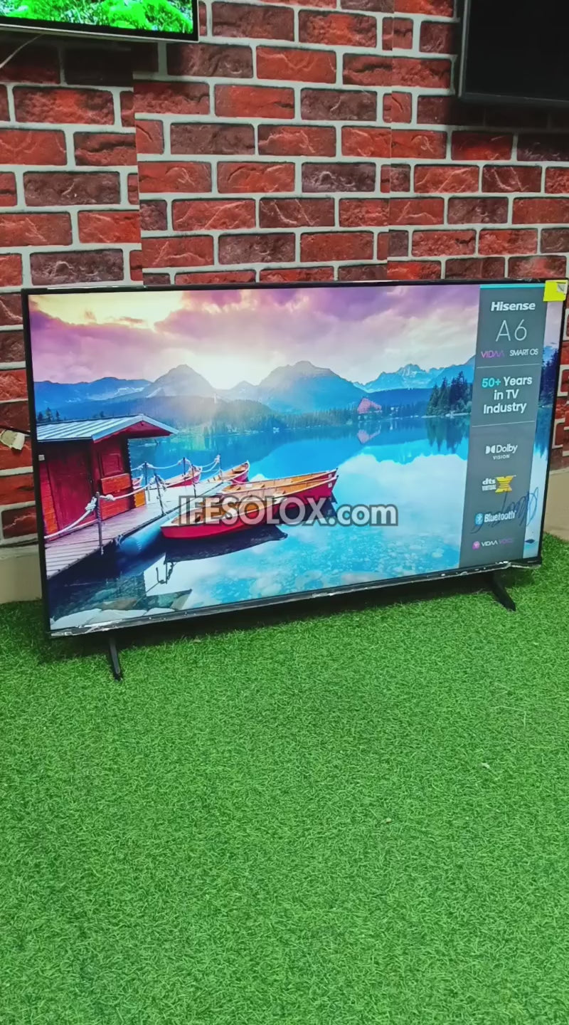Hisense 43 inch 43A6G VIDAA Smart 4K UHD LED Frameless TV (Built