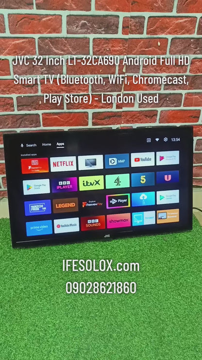 JVC 32 Inch LT-32CA690 Android Full HD Smart TV (Bluetooth, WiFi, Chromecast, Play Store) - London Used