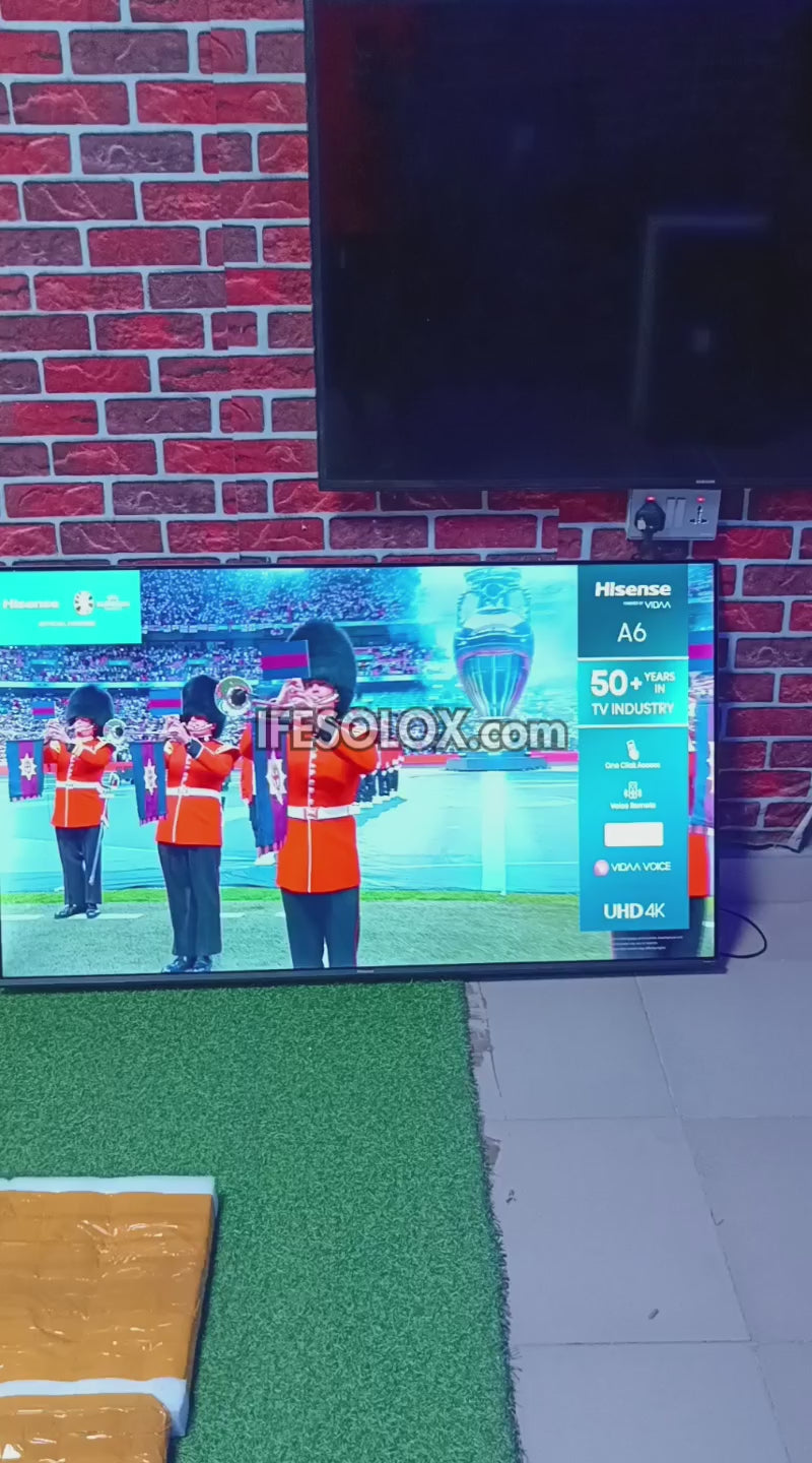 Hisense 55 inch 55A6K VIDAA Smart 4K UHD 2023 Frameless TV (Bluetooth, WiFi, AirPlay 2, Miracast) - Foreign Used