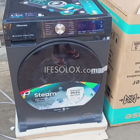 Hisense WD3S8043BT 8kg Washer and 5kg Dryer Front Load Automatic Smart Inverter Washing Machine - Brand New