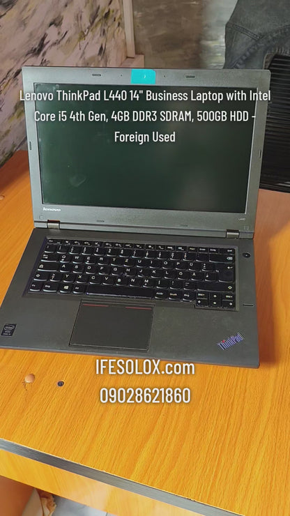 Lenovo ThinkPad L440 14" Business Laptop with Intel Core i5 4th Gen, 4GB DDR3 SDRAM, 500GB HDD - Foreign Used