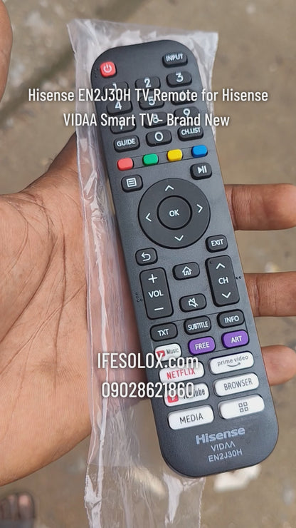 Hisense Smart Television Remote Control (EN2J30H) - Brand New