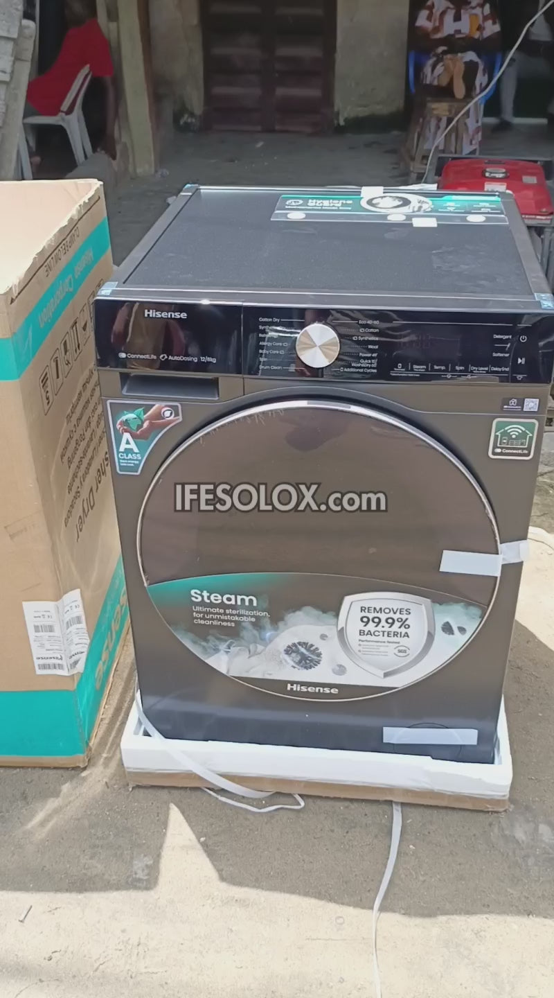 Hisense WM5S1245BB-WD 12kg Washer and 8kg Dryer Front Load Automatic Smart Inverter Washing Machine - Brand New