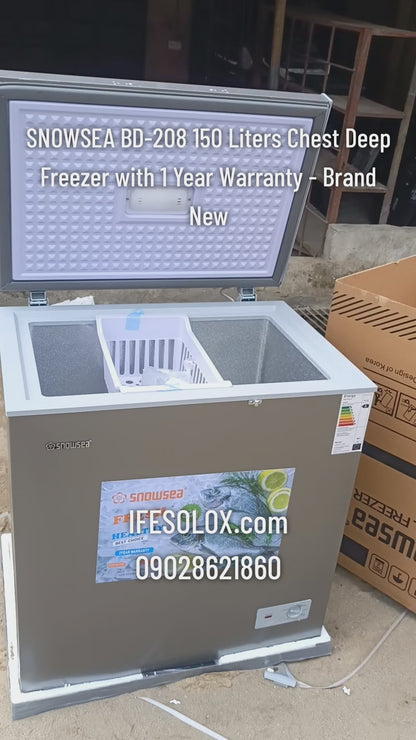 SNOWSEA BD-208 150 Liters Chest Deep Freezer with 1 Year Warranty - Brand New