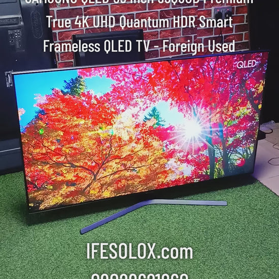 SAMSUNG 55 Inch 55Q80B Premium True 4K UHD Quantum HDR Smart Frameless QLED TV - Foreign Used