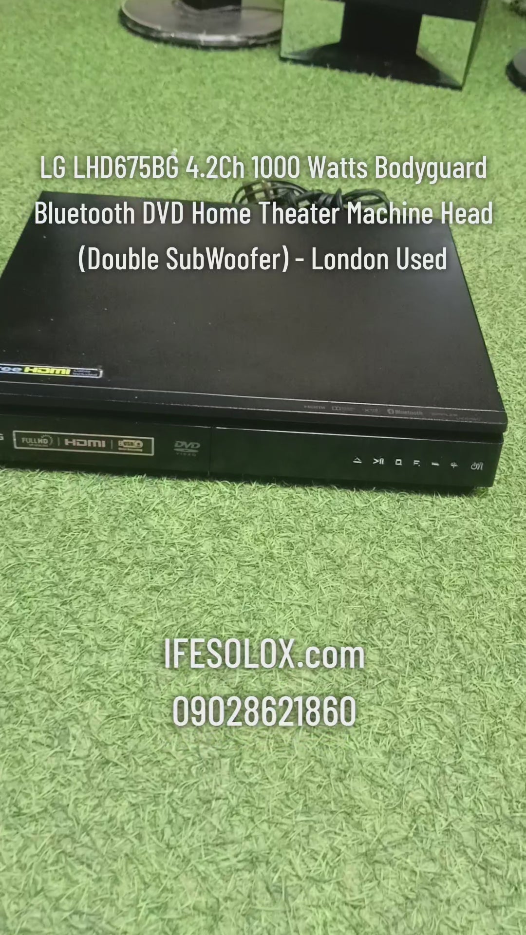 LG LHD675BG 4.2Ch 1000 Watts Bodyguard Bluetooth DVD Home Theater Machine Head (Double SubWoofer) - London Used