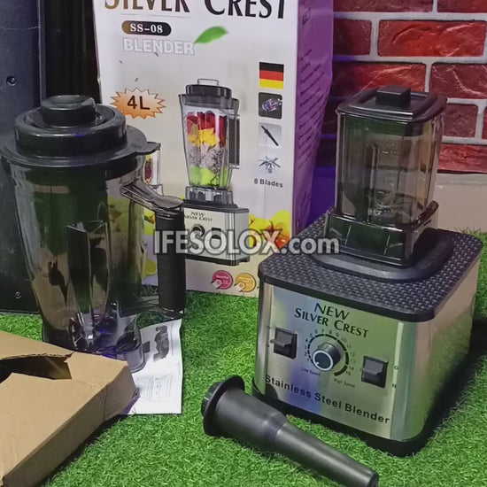 Silver Crest SS-08 4Liters 9,000Watts High-speed 2-in-1 Multipurpose Power Blender - Brand New