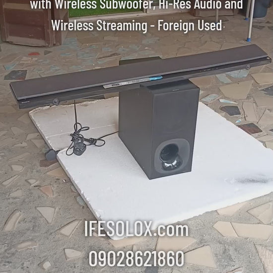 SONY HT-NT5 2.1Ch 400W 4K Smart Sound Bar with Wireless Subwoofer, Hi-Res Audio and Wireless Streaming - Foreign Used