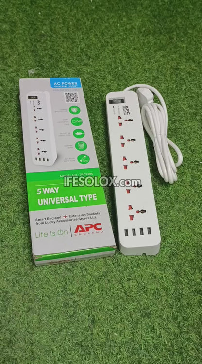 APC SurgeArrest 13AMPS Surge Protector Extension with 5 Sockets, 4 USB - Brand New