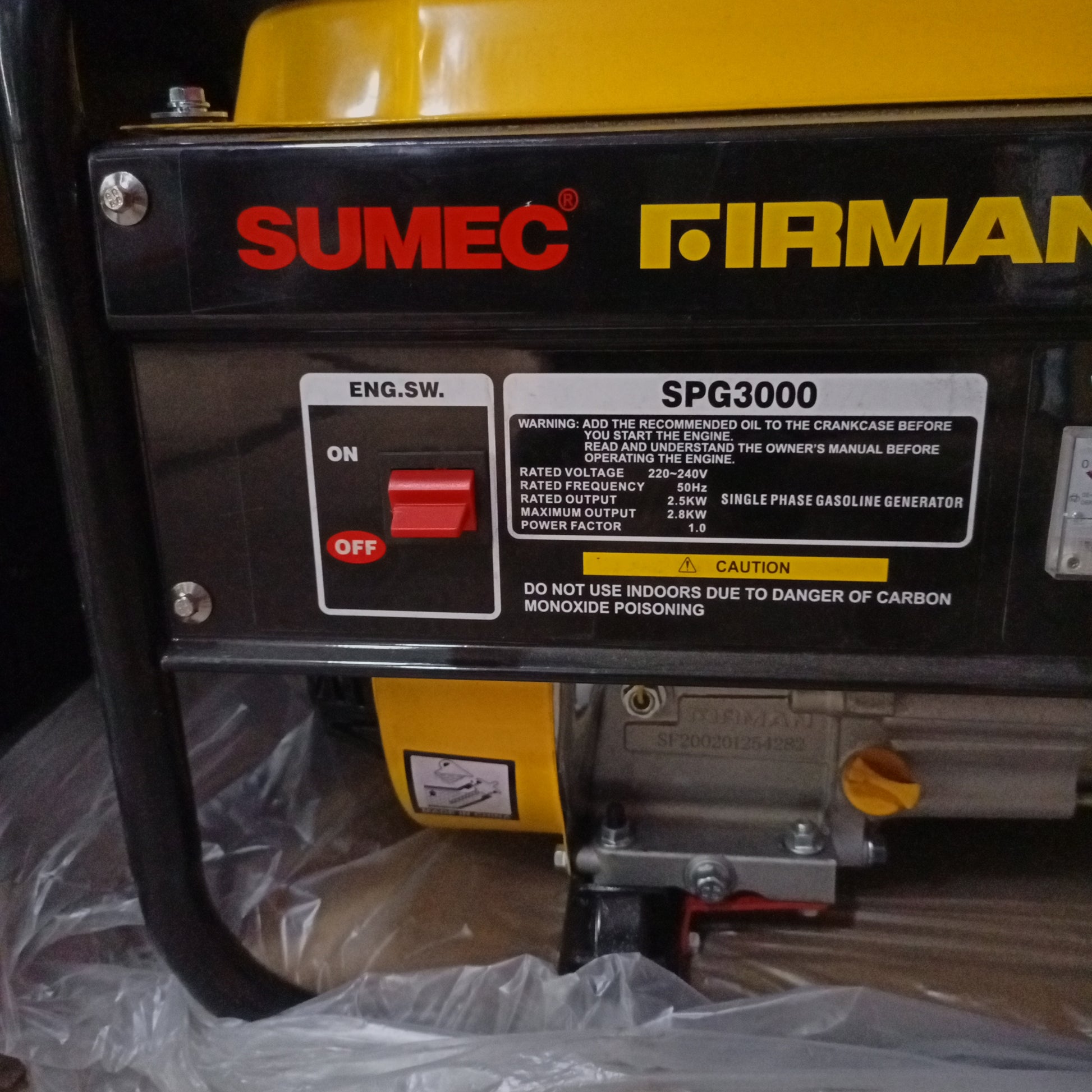 SUMEC FIRMAN SPG3000 2.8KVA 100% Copper Manual Gasoline Generator