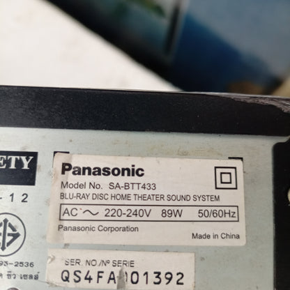 Panasonic SA-BTT465 5.1Ch 1000watts Blu-ray 3D Network Smart Home Theater Machine Head - Model number sticker