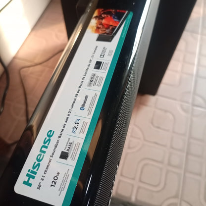 Hisense HS212 2.1Ch 120Watts Bluetooth Sound Bar with Wireless Subwoofer - Full features