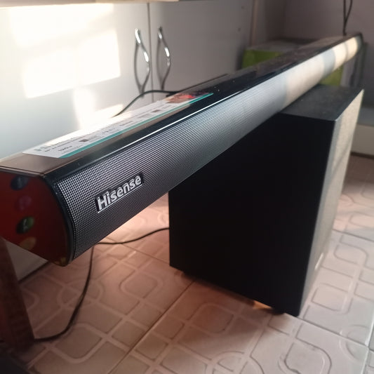 Hisense HS212 2.1Ch 120Watts Bluetooth Sound Bar with Wireless Subwoofer - Brand New 