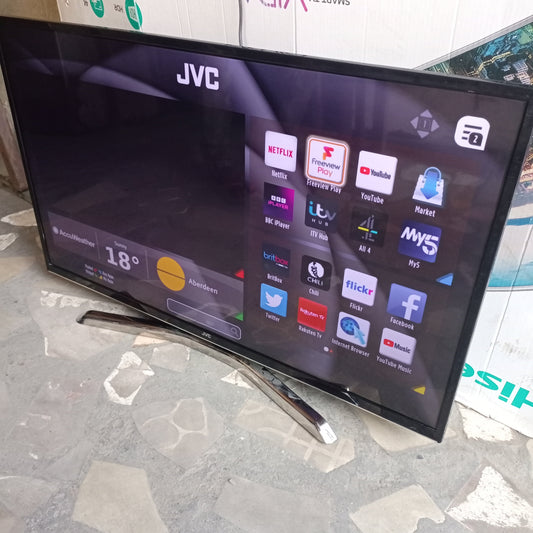 JVC 43 Inch Built-in WiFi Smart 4K Ultra HD LED TV + Netflix, Youtube - London Used