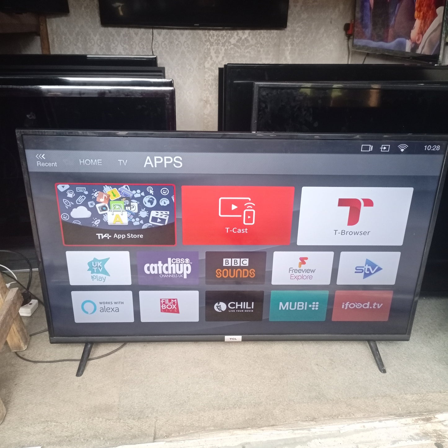 TCL 43 inch 43DP628 Smart 4K UHD LED TV (WiFi, Netflix, YouTube) - Front View